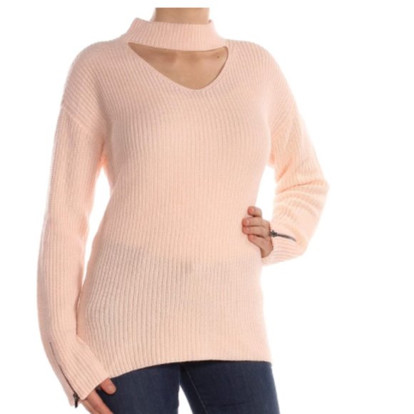 Bar III Sweaters - Bar III Wool Blend Ling Sleeve Choker. M